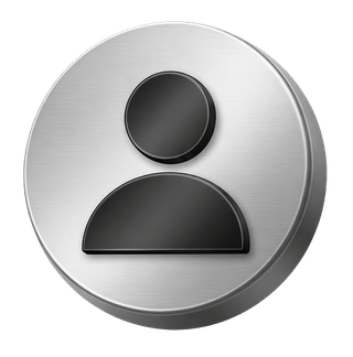 On the FAQ page, a decorative 3D silver user avatar icon