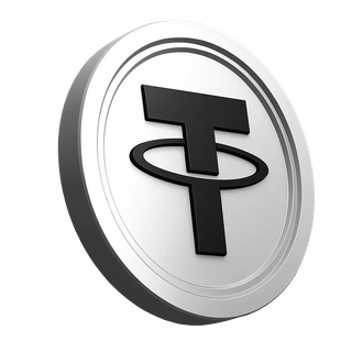 Graphic of Tether USDT coin in the platform information section